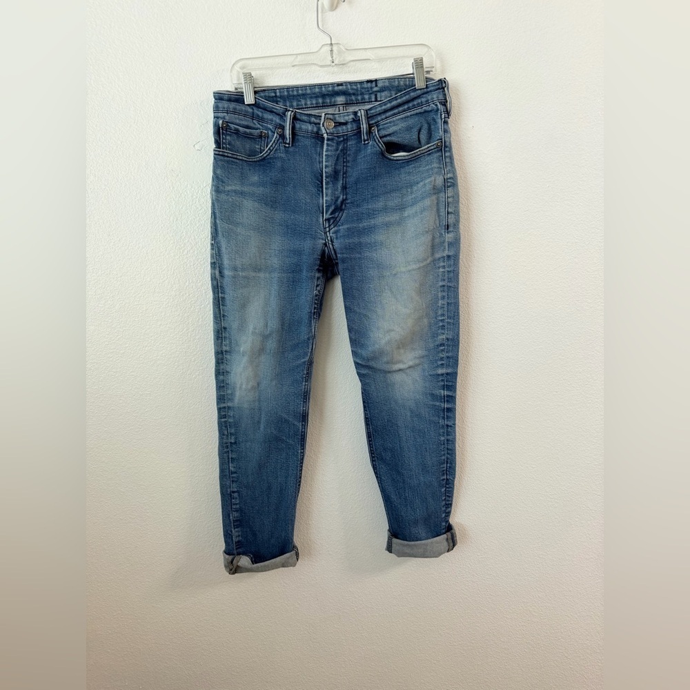 Levi's 511 Men's Jeans Sz 32 Slim Fit Zipper Fly Denim Blue Vintage Distressed